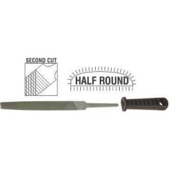FILE AFILE HALF ROUND 2ND CUT 250MM P/P
