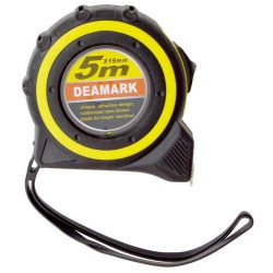 DEAMARK METRIC TAPE 5M X 19MM YEL/BL SA-TAP002A 12/BOX