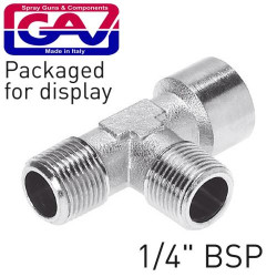 T CONNECTOR 1/4`MMF PACKAGED