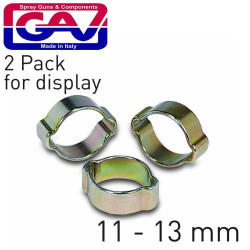 HOSE CLAMP CRIMP TYPE 11-13MM 2PACK