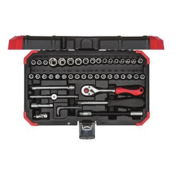 SOCKET GED RED SET 1/4`` 4-14MM+BITS46PCE
