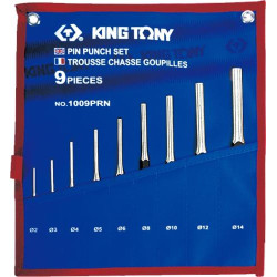 PIN PUNCH SET 9PC TETRON BAG