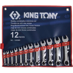 12PC. 8-19mm. SHORT COMB. WRENCH METRIC SET