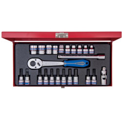 SOCKET SET 3/8DR WITH BITS 6-19mm 24PC