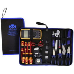 32 PIECE ELECTRICIANS TOOLKIT IN ZIP-UP BAG