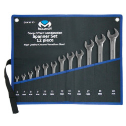 COMBINATION SPANNER - DEEP OFFSET 12 PIECE SET (6-14,17,1