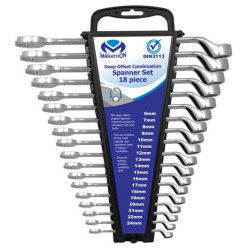 COMBINATION SPANNER - DEEP OFFSET 18 PIECE SET (6-22, 24M