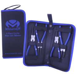 4PC CIRCLIP PLIER SET 180MM IN ZIP-UP BAG