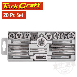 20 PIECE IMPERIAL TAP and DIE SET IN PLASTIC CASE