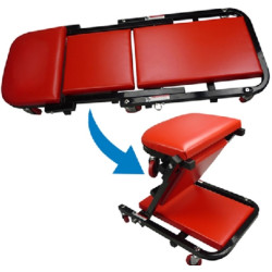 CREEPER SEAT STEEL FRAME PADDED 6 WHEEL 1020MM 40