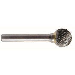 METRIC SIZE CARBIDE ROTARY BURR SHAPE D 10X9X54X6MM