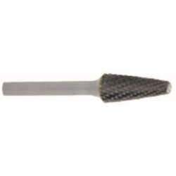 METRIC SIZE CARBIDE ROTARY BURR BALL NOSE TAPER SHAPE L