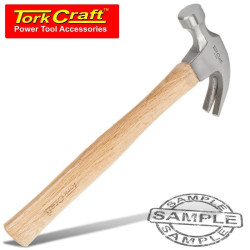 HAMMER CLAW 450G (16OZ) WOODEN HANDLE 280MM and FULL POL HEAD